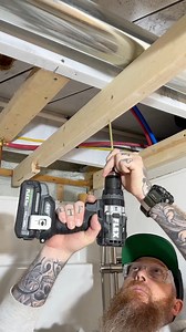 215K views · 782 reactions | The kids will never know how we twisted our wrists will drills•This FLEX Power Tools - North America has anti kickback and it works awesome, no real need for a side handle anymore.•Strapping out this ceiling with 2x4’s in edge and structural screws so we get past a gas line for our drywall ceiling...#tools #construction #flexpowertools #flexpartner | Kruger Construction | Facebook