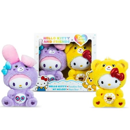 Care Bears Hello Kitty 2-Pack Plush, Funshine and Share - Walmart.ca