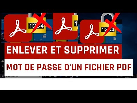 Déverrouiller Modifier PDF / unlock PDF password enlever le mot de passe PDF