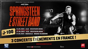 15K views · 184 reactions | J-100 !!! Bruce Springsteen and The E Street Band 3 concerts événements en France.  Samedi 24 mai 2025 Decathlon Arena Stade Pierre Mauroy à Lille.  Mardi 27 mai 2025 Decathlon Arena Stade Pierre Mauroy à Lille.  Samedi 31 mai 2025 Orange Vélodrome à Marseille.  Avec qui allez-vous vivre ce concert légendaire ?  Réservation : www.gdp.fr | Gérard Drouot Productions | Facebook