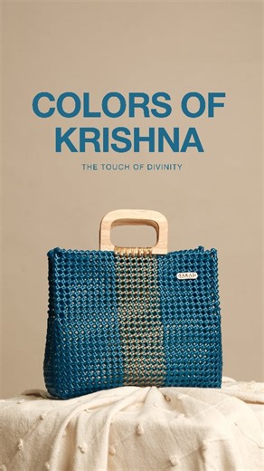 SARAS - Plastic Wire Koodai(Bags) on Instagram: "We received a call from Dindigul. Buddy Dheepa Mam had seen our website and wanted something customised koodai for her daughters engagement in Krishna themed She asked if we could create a Koodai that reflects the theme. We chose a soft Krishna blue for the koodai colour. Added a gold stripe in the centre, inspired by Krishna’s jewellery. And selected a light toned handle to keep it balanced and elegant. After completing the sample, we sent it to