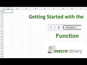 Getting Started with the FILTER Function in Excel