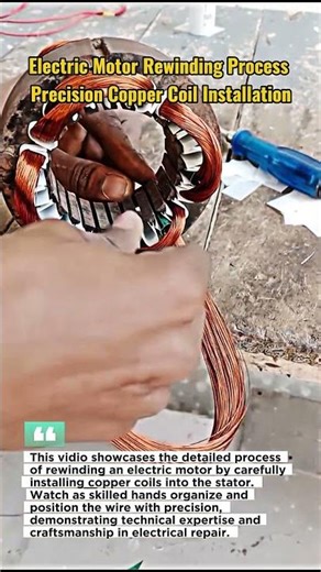 Electric Motor Rewinding Process – Precision Copper Coil Installation