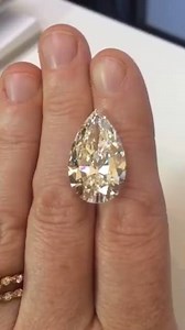 A rare 30 ct Pear Shaped diamond, mined in Russia and destined for a 100ct Riviera style necklace. www.samarajames.com | Samara James