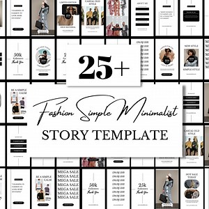 Fashion Instagram Story Templates | Minimalist Style, Canva Editable (PDF) - Etsy