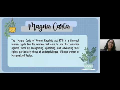 REPUBLIC ACT 9710: MAGNA CARTA OF WOMEN