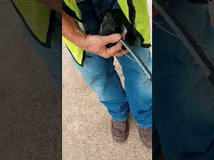 Lashing aerial fiber to a messenger cable made easy.