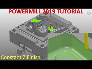 PowerMill 2019 Tutorial #75 | Mill 3D Constant Z Finish & Optimise Constant Z Finish