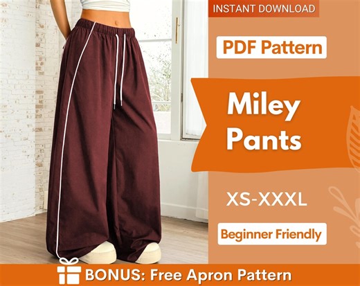 Wide Leg Joggers Sewing Pattern, Baggy Joggers Pattern, Wide Leg Pants, Sweatpants Pattern, Pants Sewing Pattern, Wide Leg Pants Pattern - Etsy