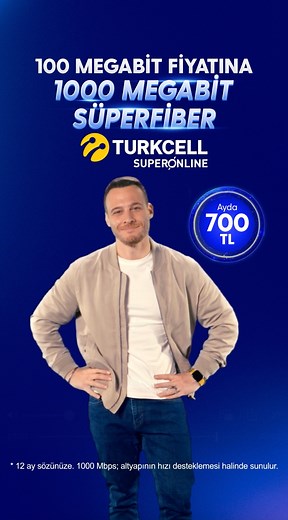 32K views · 116 reactions | Siz de Turkcell Superonline’a gelin, ayda 700 TL’ye 1000 megabit SüperFiber’in keyfini çıkarın.  | Turkcell | Facebook
