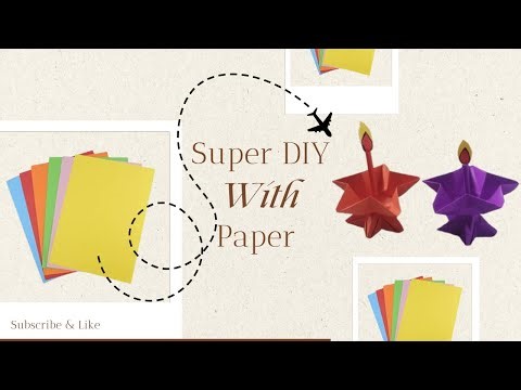 DIY paper Diya ❤️ in SS art & craft #trending #diy #craft#papercraft #art