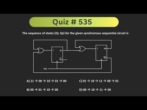 Synchronous Sequential Circuit Solved Problem (Digital Electronics) | Quiz # 535