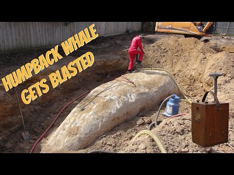 Blasting a large Granite rock on a home site at Mt. Eliza