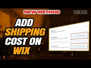 How to add shipping cost on wix 2026