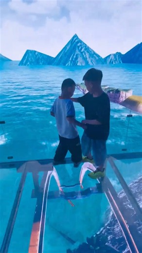 Walking Over the Ocean You Won’t Believe 😱🌊 #amazingplaces #kunming #foshanjump #chinatravel
