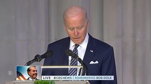 2.6K views · 73 reactions | "Jill and I will always be there for you... as you and Bob were always there for us in ways nobody knows," Pres. Biden tells former Sen. Bob Dole's wife and daughter during his eulogy. | CBS News | Facebook