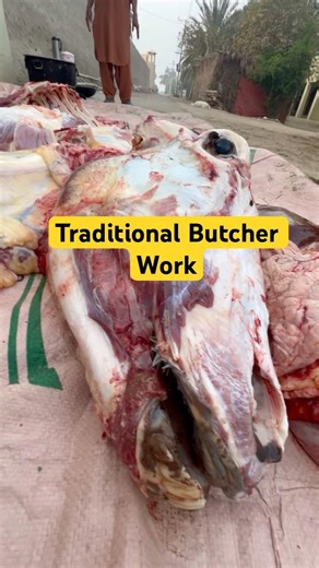 Traditional Cow Head Cleaning Skills