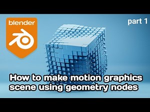 Creating motion graphics scene part1 | motion graphics using geometry nodes in Blender