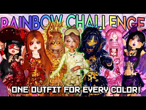 Making an OUTFIT for EVERY COLOR NO MATTER the THEME in DRESS TO IMPRESS! RAINBOW CHALLENGE | Roblox
