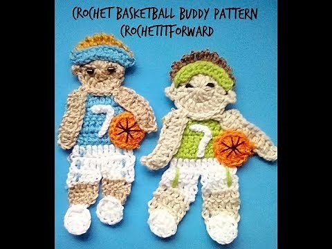 How to Crochet Basketball Buddy Applique | Crochet Basketball Boy Pattern | Crochet Sports