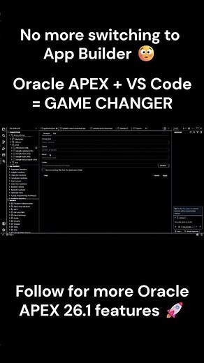 Export Oracle APEX apps directly from VS Code 🔥 #orclapex #apexai #oracleapex #vscode
