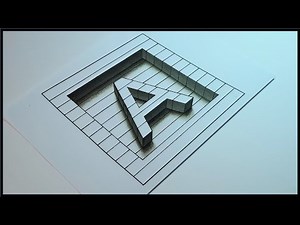 회전하면 형태가 변하는 3D 글자 / 3D art /신기한 착시 그림 / 착시현상