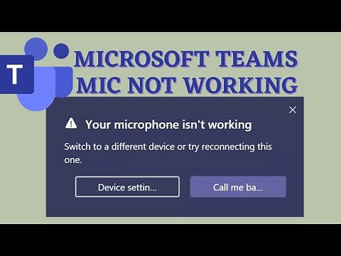 Microsoft Teams Microphone not Working