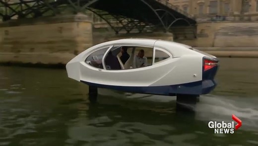 Ground-breaking flying taxi cruises through Paris