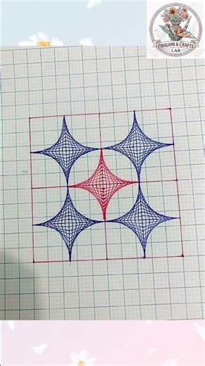 Draw Stunning Geometric Patterns with Just a Ruler & Pen! 📏🖍️#diy #art #diycrafts