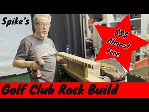 Spike's nearly Free $ Golf Club Rack | Simple Build | Blue Collar Screen Golf Simulator Build Out