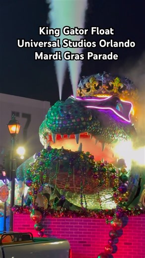 King Gator Float Mardi Gras 2026 Parade Universal Studios Orlando #universalstudios #mardigras2026