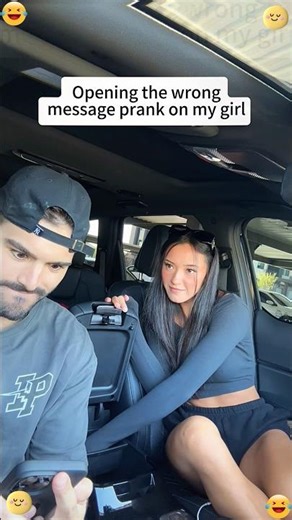 Funny prank : Opening the wrong message prank on my girl????#couple #reaction #funny #prank#usa