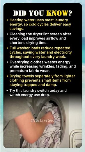 How Laundry Settings Reduce Energy Use