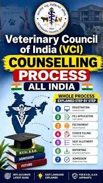 VCI Counselling 2026-Counselling Process-All India - Explained step by step #veterinary #viral ⚕️🐾