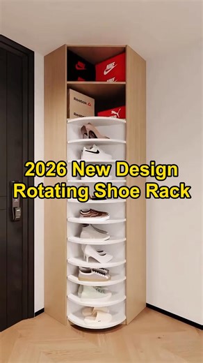 building material supplier | ✨ Designed to turn unused corners into organized space, this 360° rotating cabinet keeps every pair visible, accessible, and beautifully... | Instagram