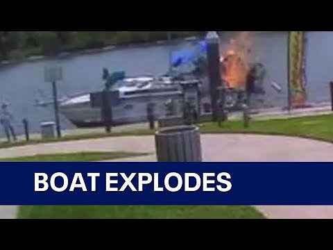 Boat EXPLODES shortly after being refueled at Florida marina | Moment caught on video