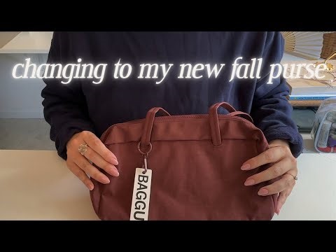 switching to my fall bag 🍁 soft talking + purse rummaging asmr