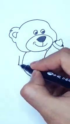كيفية رسم دبدوب بطريقة سهلة #رسم #رسمي #رسمتي | تعليم الرسم