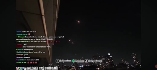 Woodbabi got caught in a missile strike on Israel stay safe out there 06/13/25