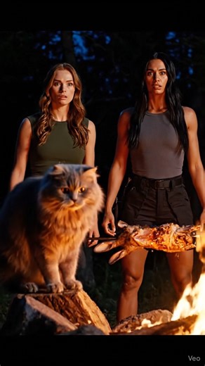 Campfire Suspense: Wolf Howl & Cat Freakout! 🐺 Spannung am Lagerfeuer: Wolfsgeheul & Katzenpanik! 🐺