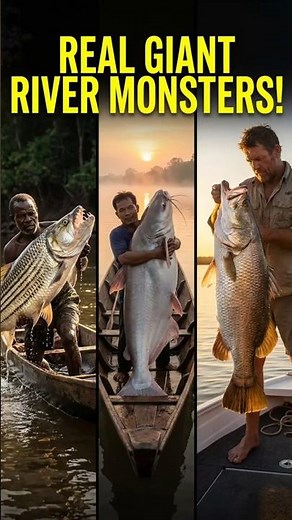 3 Real River Monsters from Congo, Thailand & Australia! Which One Is the Craziest? #fishing #shorts