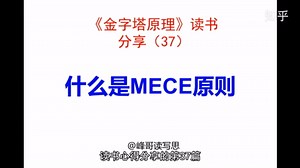 《金字塔原理》读书分享37：什么是MECE原则