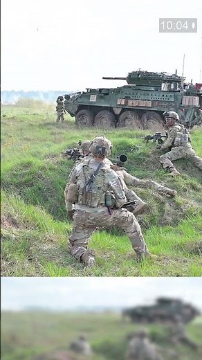 Military Exercise, Epic US Stryker Maneuvers, Entering Battlefield Formation