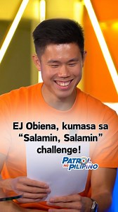 42K views · 777 reactions | “Ayokong umasa…”  Hindi ito pole vault, pero pang-medal kaya ang pagkasa ni Olympian EJ Obiena sa aming “Stop the Music” challenge? Pakinggan siya habang binabasa ang bahagi ng “Salamin, Salamin” ng nation’s girl group BINI. #PatrolngPilipino Video produced & edited by Raymharc Samonte & Jann Conrad Bonifacio | ABS-CBN News | Facebook
