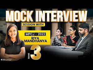 MP Civil Judge Mock Interview | MPCJ - 2022 | Rank 3 - Riya Mandhanya | Judiciary Gold