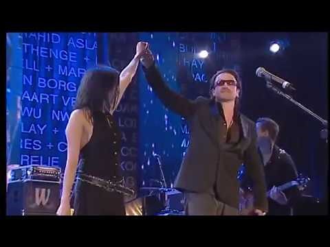 The Corrs, Bono /U2/- When the Stars Go Blue, concert Live 8, Edinburgh, Scotland, UK, 6.7.2005