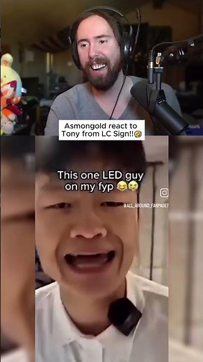 Asmonngold react to Tony from LC Sign!!🤣🤣 #asmongold #tonylcsign #memes #funny
