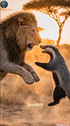 Lion vs Honey Badger – The Most Impossible Jungle Fight! #LionVsHoneyBadger #JungleFight #Wildlife
