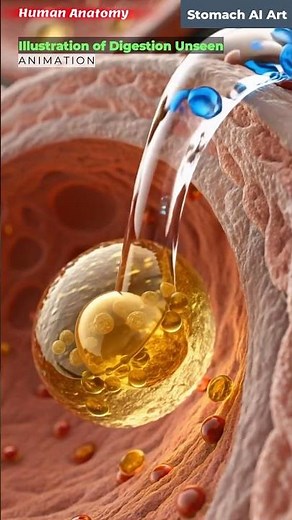 Glucose Absorption in the Small Intestine Animation | Stomach AI Art | 04