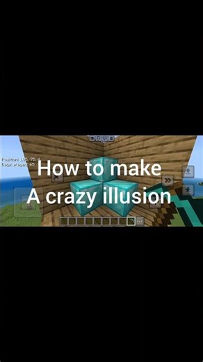 How to make a crazy illusion in minecraft #viral #gaming #tutorial #shorts #shortsfeed #highlights